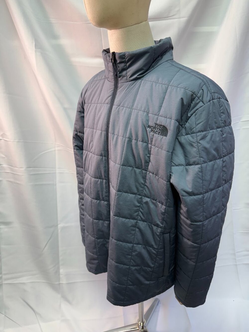 The North Face Men's PrimaLoft Insulated Puffer Jacket Blue Gray XXL Full Zip